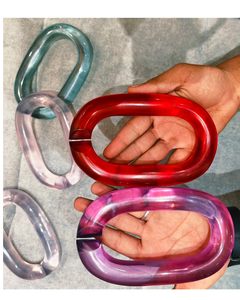 Large Size Colorful Transparent Resin Chain Links for Wall Hanging Decor DIY Projects Room Divider and Curtain Accessories - Product Image 4
