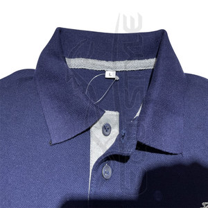 Chemises polo bleu marine, coton respirant, manches courtes, uniforme, fabricant de polos, logo personnalisé, OEM, polos en gros - Product Image 6