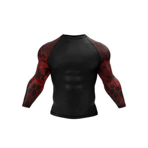 T-shirt de compression pour homme, best-seller, MMA, Jiu Jitsu, BJJ, séchage rapide, pour la gym, la course et l'entraînement - Product Image 1