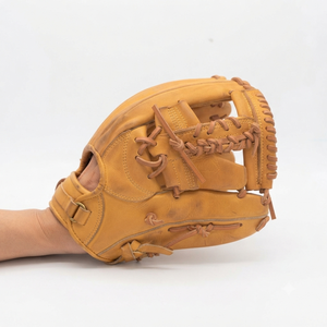 Leather <b>Baseball</b> Glove OEM Service H-Web Right-Handed Full Finger Outfield Adult Hook And Loop Closure All Seasons - Product Image 6