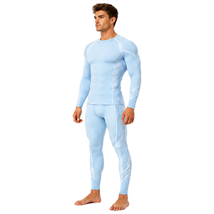 Custom Sports <b>Compression</b> Suit <b>Men</b> Quick Dry Long Sleeve Top <b>Tights</b> Set Stretch Athletic Base Layer <b>for</b> Gym Running Workout <b>Men</b> - Product Image 4
