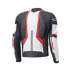Blouson de moto en cuir de vachette véritable pour homme, respirant, hiver, grande taille, rembourrage protecteur, tissu durable, ajustement réglable - Product Image 2