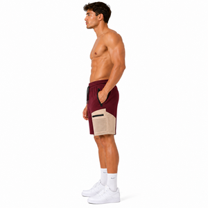 Wholesale High Quality Men Windbreaker Shorts <b>Set</b> Oxford Fabric <b>Waterproof</b> Breathable OEM Service Gym Running Unisex Knee Shorts - Product Image 3
