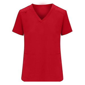 Unisex Classic White Cotton <b>Scrub</b> <b>Sets</b> with Jersey Fabric Needle Detection Professional Medical Nurse Uniform for Hospital Use - Product Image 1