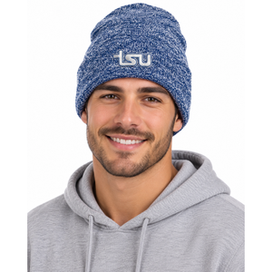 Gorro de Punto Personalizado con Bordado, Gorro de Invierno con Puño, Hilo Melange, Unisex, Gorro Cálido, Marca Privada OEM, Ropa Deportiva Urbana - Product Image 3