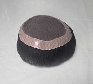 Demi-perruque pour homme, système de toupet en cheveux humains indiens, ondulation naturelle, base mono souple, fabriqué au Bangladesh - Product Image 5