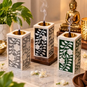 Brûleur multifonction décoratif en os de luxe, porte-encens, diffuseur de parfum, aromathérapie, écologique, durable, décoration d'intérieur - Product Image 1