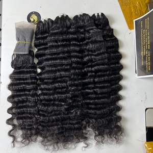 Perruques en cheveux humains naturels CDYHAIRVN, vague profonde, perruque vierge non traitée pour femmes noires, cheveux bouclés en vrac, perruque en cheveux humains - Product Image 3