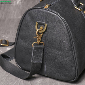 Wholesale Custom Genuine Leather Gym Bag Men Women Full Grain Cowhide Sports Duffle Fitness Travel Tote Weekend Carry on Bag - Product Image 3