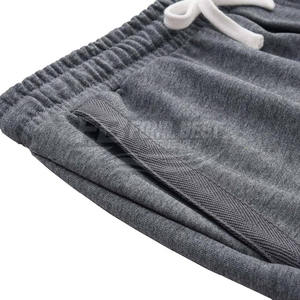 กางเกงขาสั้นผู้ชายผ้าฝ้ายลำลองสำหรับฤดูร้อน OEM ปิดด้วยเชือกผูก แห้งเร็ว ไซส์ใหญ่ ทรงหลวม ลายเรียบ บริการ OEM รับออกแบบตามสั่ง - Product Image 5