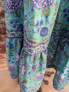 Robe imprimée à la main, fabriquée en Inde, robe en coton imprimée à la main, robe ajustable pour femmes - Product Image 6