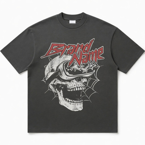 เสื้อยืดโอเวอร์ไซส์ลายกราฟิก IBEX แบบย้อมสีพิเศษ ผ้าฝ้าย 100% พิมพ์ลาย DTF แขนสั้น สำหรับสตรีทแวร์ สำหรับทุกเพศ - Product Image 1