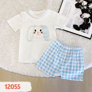 Ensemble Enfant en Soie Lactée Nouveautés 2026 – <span class=keywords><strong>Tenue</strong></span> de Pâques Deux Pièces pour Garçons et Filles – Été Léger Manches Courtes et Pantalon - Product Image 3