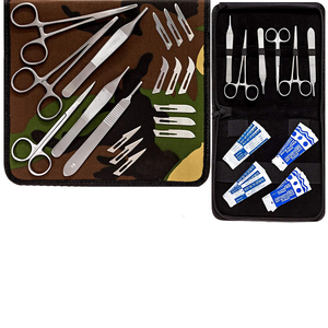 Trousse de premiers secours avec équipement entièrement en acier inoxydable, étui portable, kit de formation chirurgicale, vente en gros, trousses de premiers secours pour les voyages et la saison des urgences - Product Image 1