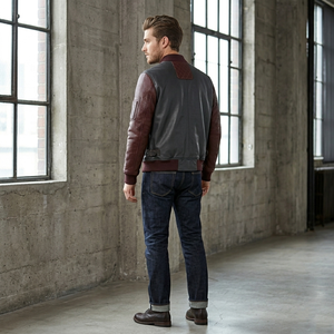 Customizable Men's High Quality Fashion Leather <b>Jacket</b> / New Design Heavyweight Men Leather <b>Jacket</b> For Winter Outdoor Wear - Product Image 4