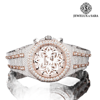 Montre de luxe personnalisée en moissanite et diamants, style hip-hop, pour cadeaux promotionnels, collections de marques et ventes au détail