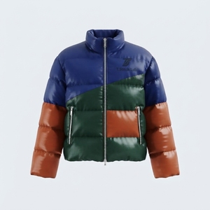 Veste matelassée pour homme à manches longues, imperméable et antibactérienne, avec fermeture éclair, style décontracté streetwear de haute qualité, prix de gros - Product Image 1