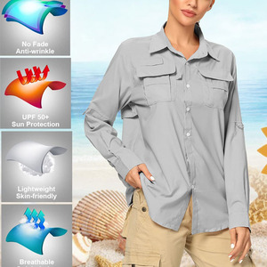 Chemises de pêche élégantes pour femmes, vêtements d'extérieur de bonne qualité avec logo et impression personnalisés - Product Image 5