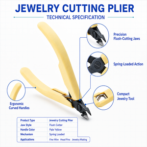 Alicates Profesionales para Joyería con Corte Preciso, Cortador de Alambre con Mangos Ergonómicos con Resorte - Product Image 5