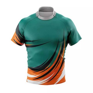 เสื้อรักบี้อเมริกันขายส่ง คุณภาพสูง ดีไซน์ใหม่ ระบายอากาศได้ดี ปรับแต่งได้ เสื้อฟุตบอลอเมริกันสำหรับสโมสร แขนสั้น - Product Image 6