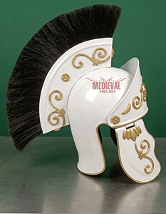 Casco de Caballero Cruzado Personalizado, Plateado, Medieval, con Detalles de Latón, Flores Pulidas, para Cosplay, Fiesta de Reenactment - Product Image 3