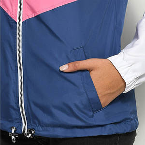 OEM/ODM Custom Made Women Color Panel Full Zipper Windbreaker Hooded <b>Jacket</b> Lightweight <b>Winter</b> Waterproof Outdoor Sports <b>Jacket</b> - Product Image 4
