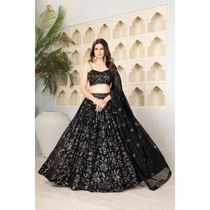 Hermosa ropa de fiesta bordada Lehenga Choli para ocasiones de Club - Product Image 6