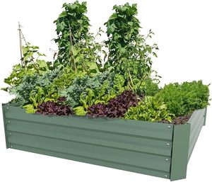 Large Classic Outdoor Stainless Steel Raised Garden Bed Planter <b>Pots</b> Eco-Friendly Durable Easy Assembly for <b>Vegetables</b> Herbs - Product Image 2
