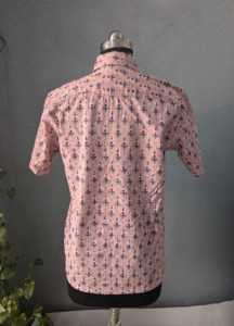 เสื้อเชิ้ตผู้ชายแขนสั้นพิมพ์ลายดอกไม้ผ้าฝ้ายลำลองคอปกสไตล์ฤดูร้อน - Product Image 5