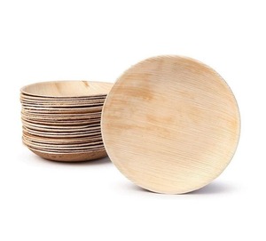 Ensemble d'assiettes carrées en bois avec bol rond, vaisselle jetable écologique et biodégradable, design minimaliste pour les repas quotidiens - Product Image 4