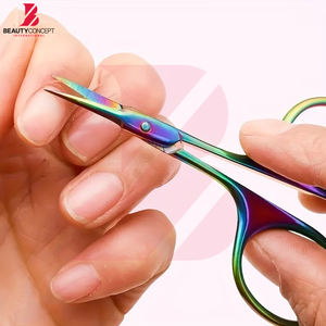 Ciseaux à cuticules de style professionnel, logo personnalisé, pointe incurvée extra fine, coupe-peaux mortes, outils de manucure en acier inoxydable - Product Image 6