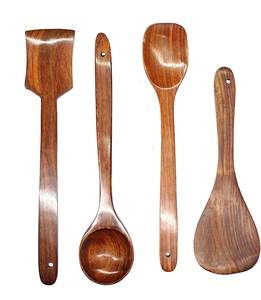 Juego de 6 Cucharas de Cocina de Madera Natural de la Mejor Calidad, Utensilios de Cocina, Espátulas Resistentes al Calor, Antiadherentes, Regalos - Product Image 2