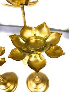 Support de bougie chauffe-plat en métal doré décoratif pour Diwali, Noël, décoration de maison et de bureau, cadeau d'entreprise - Product Image 3