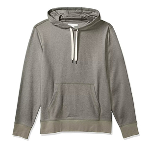 Sweat-shirt à capuche unisexe gris, coupe classique, en molleton de coton, pull décontracté avec poche avant, vêtement d'hiver, séchage rapide - Product Image 5