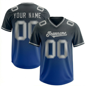 Camiseta de Fútbol Americano Personalizada con Cuello en V para Hombre, 100% Poliéster, Impresión Sublimada, Nombre del Equipo, Número, Corte Regular, Manga Corta - Product Image 5