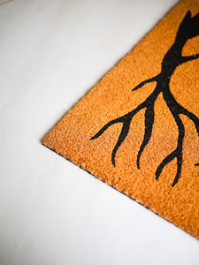 Paillasson imprimé CocoRaven en fibre de coco naturelle avec support en PVC, motif oiseau, tapis d'entrée personnalisé pour la décoration intérieure - Product Image 3
