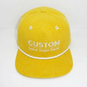 Casquette Snapback 5 Panneaux en Velours Côtelé pour le Golf et le Sport, Visière Plate, Logo Personnalisé, Fermeture Réglable, OEM ODM, Faible MOQ, Vente en Gros, Respirante - Product Image 2