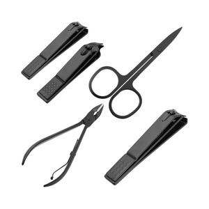 Manicure Set 12 Piece Black Coated Stainless Steel <b>Tools</b> Purple Interior Lining Zip Case Professional Personal Grooming Kit - Product Image 4