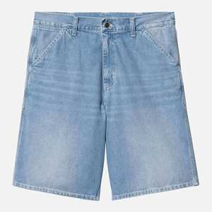 Pantalones Cortos Bermuda de Mezclilla para Hombre, Lavado Oscuro, Cintura Media, Cierre de Botones, Estilo Casual con Bolsillos, 100% Algodón Tejido - Product Image 1