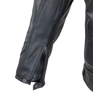 Veste de moto en cuir de vache véritable de haute qualité, coupe ajustée, sur mesure, respirante, manches longues, pour hommes, toutes saisons, ROCKHINT - Product Image 4