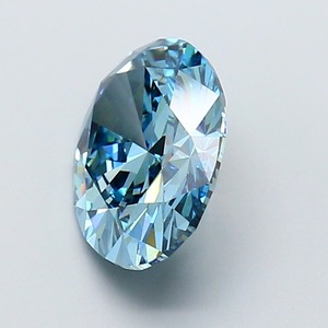 Diamant ovale de 3,23 carats, cultivé en laboratoire par CVD, couleur bleu vif fantaisie, clarté VVS2, polissage excellent, pierre précieuse de luxe haut de gamme, pierre brute. - Product Image 3