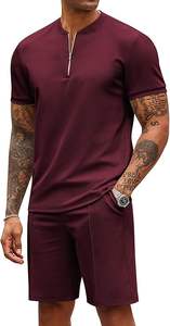 Ensemble 2 pièces thermique homme : T-shirt et short en Spandex/Coton respirant, style urbain, 200 g/m², manches courtes, décontracté été - Product Image 6