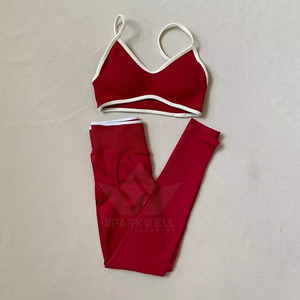 Women's Seamless 2-Piece Yoga Set <b>Halter</b> Strap Strapless <b>Neck</b> Sports <b>Bra</b> High Elastic Waist Leggings Solid Color Stretch Quick - Product Image 6