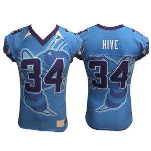 Maillot de football américain en gros pas cher pour adultes et jeunes, séchage rapide, respirant, avec logo personnalisé, numéro et nom imprimés, toutes tailles, fabricant - Product Image 2