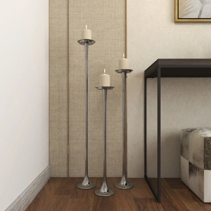 Ensemble de 3 bougeoirs en aluminium - Écologique, durable, résistant à la chaleur, fait main pour la décoration d'hôtel et de maison, pour Noël et la Saint-Valentin - Product Image 5