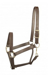 Cabestro de Cuero de Grano Completo de Alta Resistencia para Caballos, con Corona Ajustable y Herrajes de Latón en Tono Plateado, para Establos - Product Image 2