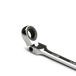 Clé à cliquet à extrémité ouverte à tête flexible de haute qualité de 15mm avec conception antidérapante à 100 dents - Product Image 4