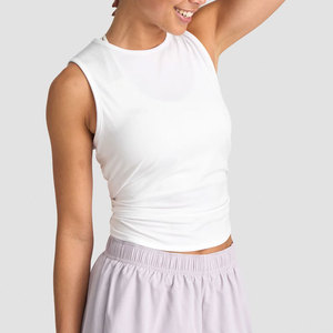 Nueva Camiseta Deportiva para Mujer, Diseño de Espalda Descubierta, Ajuste al Cuerpo, Alta Elasticidad, Poliéster y Spandex, Transpirable, Personalizable - Product Image 5