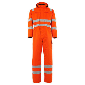 Combinaison de travail haute visibilité réfléchissante unisexe pour les travaux de construction en extérieur, en vente - Product Image 1