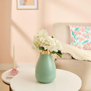 แจกันดอกไม้โลหะดีไซน์สวยหรู ทนทาน ทาสีเคลือบผงอะควา สำหรับขาย - Product Image 3